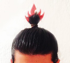 signore copricapo pinshape geek avatar ornamento capelli testa 3d print model - Mito3D