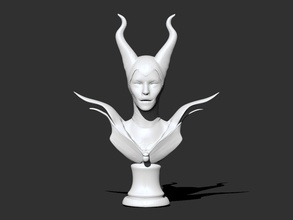 maléfique colliers titulaire pinshape femmes créature sculpture buste 3d print model - Mito3D