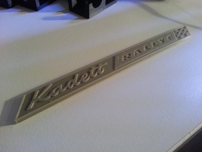 opel kadett rallye insigne pinshape vintage daniel noree voiture barspin 3d print model - Mito3D