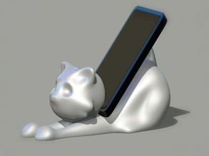 gatto smarphone titolare pinshape divertente carino dolce animale domestico iphone smartphone cat low poly progettazione concorso 3d print model - Mito3D