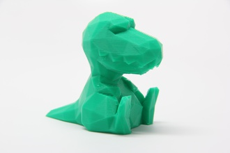 poly t-rex pinshape low-poly-design-contest-t-rex-faceted-low-poly-dino-dinosaur-trex 3d print model - Mito3D