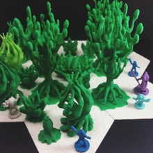 alien giungla pinshape diorama rpg tavolo wargame 28mm modello lampada 18mm miniature ill gotten giochi viandante multiverso fantasia science fiction scifi flora piante 3d print model - Mito3D