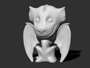 drogon desktop figure poly pinshape tv serie thrones game monster decor wings dragon low-poly-design-contest 3d print model - Mito3D