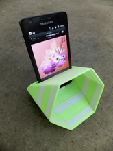 hex telefone amplificador som pinshape sound samsung galaxy s2 suporte celular stand iphone 3d print model - Mito3D