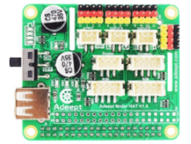 adepto motor sombrero v20 forma alfiler frambuesa Pi 3 raspberrypi 3D print model - Mito3D