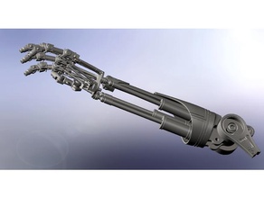 terminatore braccio pollici forma spillo puntello film robot 3d print model - Mito3D