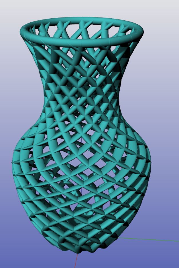 tubería florero pinshape tubo jarrón poly 3D print model - Mito3D