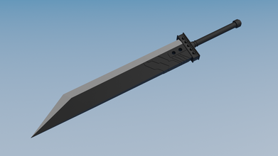 imbecil espada nuvem ff7 refazer alfinete fantasy 7 remake 3d print model - Mito3D
