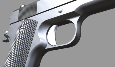 pistola puledro forma spillo grilletto sicurezza proiettile polizia armi 3d print model - Mito3D