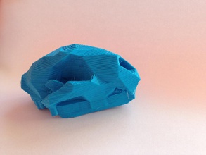 leopard skull poly pinshape 3d-design low-poly-design-contest 3d print model - Mito3D