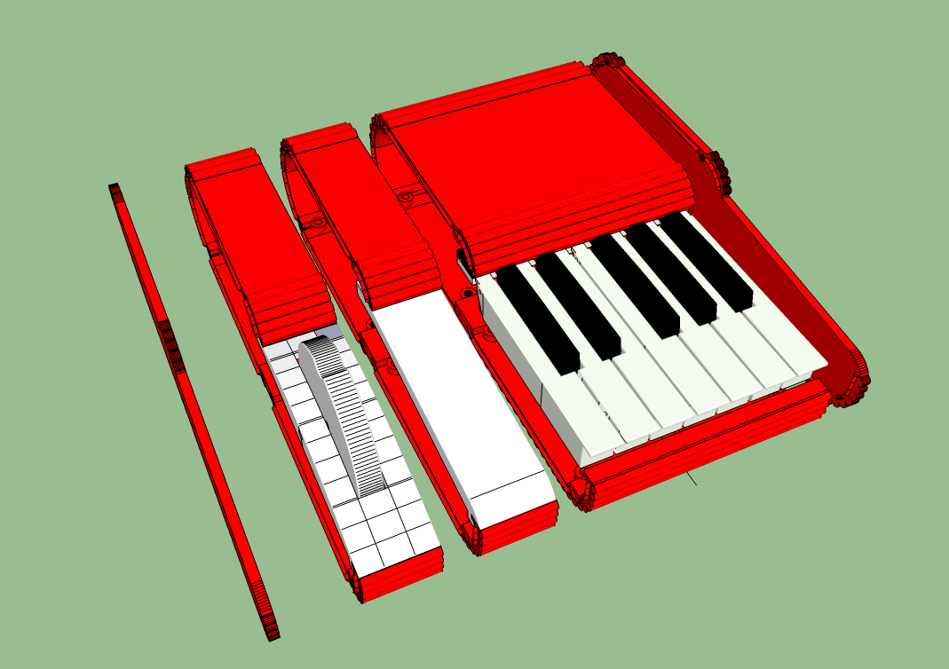 modüler synthesizer kontrol klavye pinshape 3D print model - Mito3D