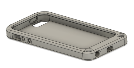 iphone 2018 Cas gaine cordon compatibilité forme d'épingle cas iphonese 3d print model - Mito3D