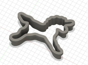 unicornio Galleta cortador forma alfiler unicornios galletas 3d print model - Mito3D