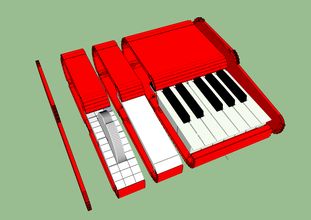 modular synthesizer control keyboard pinshape 3d print model - Mito3D