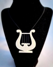 lyra string pendant pinshape pendants music jewelry 3d print model - Mito3D