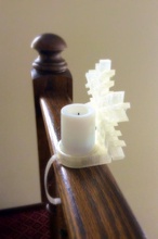 floco neve tealight titular corrimão pinshape tealgiht natal enfeite decoração 3d print model - Mito3D