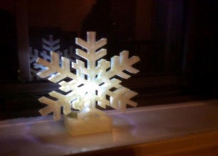floco neve tealight titular pinshape luzes natal decorações decoração 3d print model - Mito3D