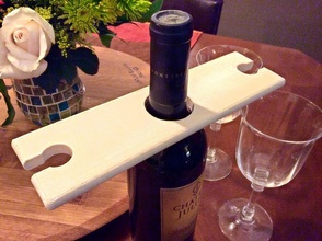 vino butler pinshape rack bottiglia bicchiere 3d print model - Mito3D