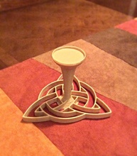 celtic trinity tealight holder pinshape knotwork art 3d print model - Mito3D