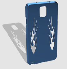 nota 3 flameado caso rizadas bordes pinshape teléfono 3d print model - Mito3D