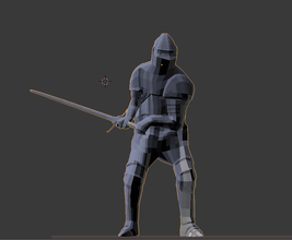 galante cavaleiro pinshape medieval cavalaria video games jogos miniaturas 3d print model - Mito3D