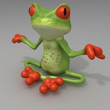 relax frog figurine pinshape toy frogs toad funny 3d-printing-kids-toys-design-challenge 3d print model - Mito3D