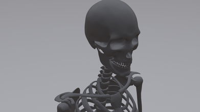 humano esqueleto forma alfiler anatomía cuerpo 3d print model - Mito3D