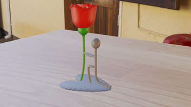 rose pinshape dating relationship gift romantic 3d print model - Mito3D