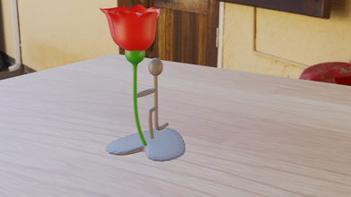 Rose Blume Pinshape Geschenke Geschenk Beziehung Dekorationen vorschlagen Kunst 3d print model - Mito3D