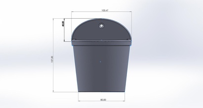 parete pianta pentola 103mm forma spillo vasi per piante giardino Accessori 3d print model - Mito3D