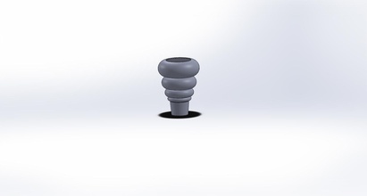 vase courbe forme d'épingle pot fleur 3d print model - Mito3D