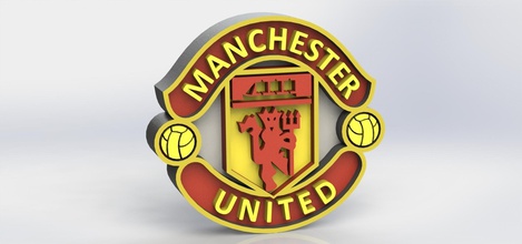 manchester united logo pinshape manchester-united futbol soccer logo 3d modeling taiced 3dprinting plaque  v-for-vendetta movie