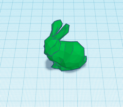 low-poly rabbit pinshape 3d print model - Mito3D