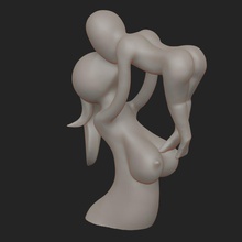 madre figlio figura 3d stampa Stampa modello forma spillo umano regalo bambino scultura giorno statua corpo donna amore concettuale anatomia arte 3d print model - Mito3D