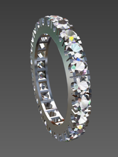 anello 24 diamanti Pinshape Argento Platino oro Diamant gioielli Ring 3d print model - Mito3D