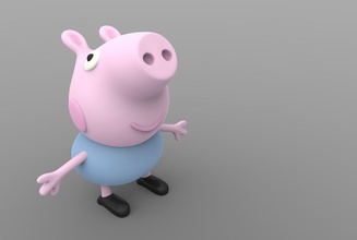george pig peppa pinshape -kids cartoon 3d print model - Mito3D