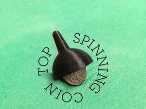 moneda pinshape juguete spinning spin jugar penny niños juego diez centavos 3d print model - Mito3D
