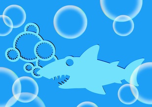 tubarão varinha bolhas pinshape brinquedo onsuchafullsea crianças peixe bolha 3d print model - Mito3D