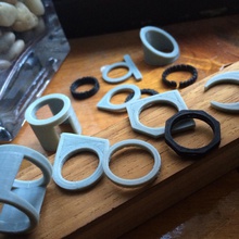 geometric rings pinshape ring jewelry finger fashion 3d print model - Mito3D
