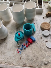 tour potier four jouet jeu pinshape roue outils poterie station jeux modèle passe temps coupe l'artisanat l'argile céramique bol 3d print model - Mito3D