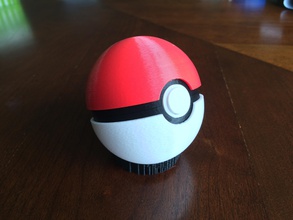 pokeball opens closes pinshape sphere pokemons pokemon button ball 3d print model - Mito3D