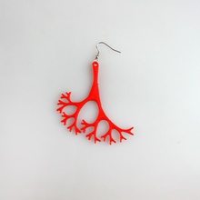 fractal earring pinshape jewelry earrings 3d print model - Mito3D