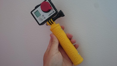 gopro hand grip pinshape handgrip holder photography gopole camera hero gopro-mount 3d print model - Mito3D