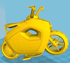 futuro bicicleta pinshape moto 3d print model - Mito3D