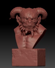 demônio pinshape criatura chifres dentes 3d print model - Mito3D