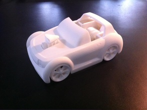 toycar pinshape 3d printing crianças brinquedos design desafio 3d print model - Mito3D