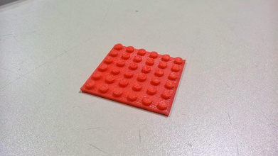lego-like plate 6x6 48x48mm pinshape 3d-design 3d print model - Mito3D