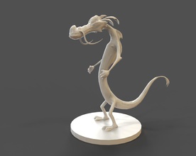 mushu poly pinshape yarışma düşük poli tasarım mulan disney cartoon miniature figure fantasy dragon contest design low 3d print model - Mito3D