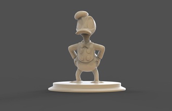 pato donald pinshape lowpoly miniaturas figurine juguetes poly diseño concurso disney low 3d print model - Mito3D