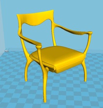 chaise classique pinshape mobilier président 3d print model - Mito3D